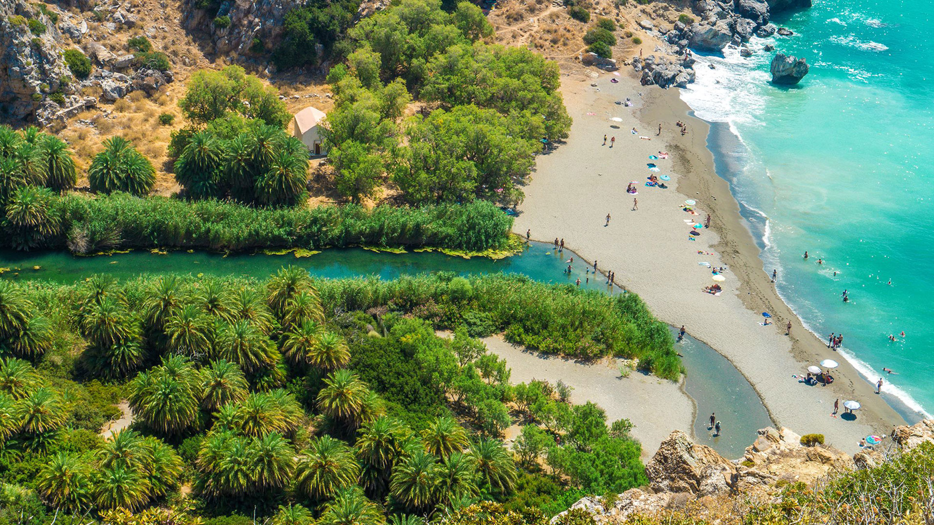 Preveli river beach